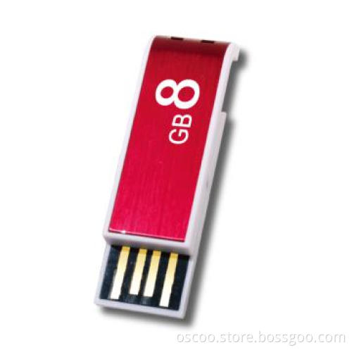 Slim push and pull style USB flash drive
